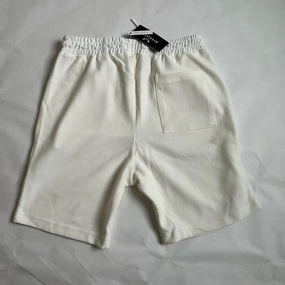 Men Ivory 2-Piece Set Short Sleeve T-Shirts (XL) and Shorts (L) Suits NWOT - Picture 13 of 16